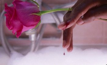 Movie still from “Dune & Crayon feat. Ichon - Pointless” (2020), directed by Alice Kong – Extreme Close Up shot, Overhead angle