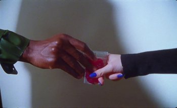 Movie still from “Dune & Crayon feat. Ichon - Pointless” (2020), directed by Alice Kong – Extreme Close Up shot, Overhead angle