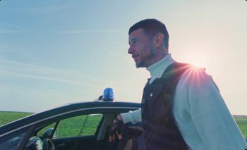 Movie still from “Dune & Crayon feat. Ichon - Pointless” (2020), directed by Alice Kong – Medium shot, Low angle