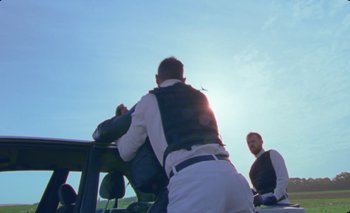 Movie still from “Dune & Crayon feat. Ichon - Pointless” (2020), directed by Alice Kong – Wide shot, Low angle