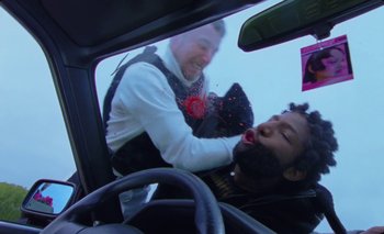 Movie still from “Dune & Crayon feat. Ichon - Pointless” (2020), directed by Alice Kong – Medium shot, Over the shoulder angle