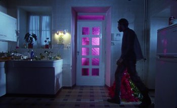 Movie still from “Dune & Crayon feat. Ichon - Pointless” (2020), directed by Alice Kong – Wide shot, Low angle