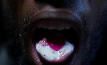 Movie still from “Dune & Crayon feat. Ichon - Pointless” (2020), directed by Alice Kong – Extreme Close Up shot, Overhead angle