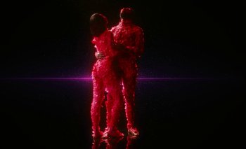 Movie still from “Dune & Crayon feat. Ichon - Pointless” (2020), directed by Alice Kong – Wide shot, Low angle