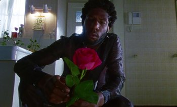 Movie still from “Dune & Crayon feat. Ichon - Pointless” (2020), directed by Alice Kong – Close Up shot, Low angle