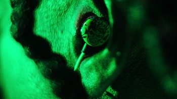 Movie still from “Brodinski - Master Section” (2020), directed by Matilda Finn – Extreme Close Up shot, Overhead angle