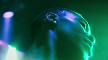 Movie still from “Brodinski - Master Section” (2020), directed by Matilda Finn – Extreme Close Up shot, Low angle