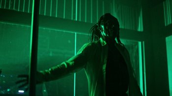 Movie still from “Brodinski - Master Section” (2020), directed by Matilda Finn – Medium shot, Low angle