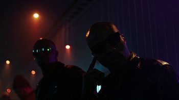 Movie still from “Brodinski - Master Section” (2020), directed by Matilda Finn – Extreme Close Up shot, Low angle