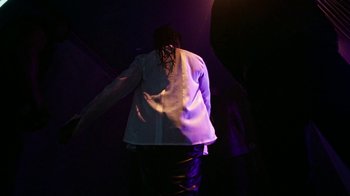 Movie still from “Brodinski - Master Section” (2020), directed by Matilda Finn – Medium shot, Low angle