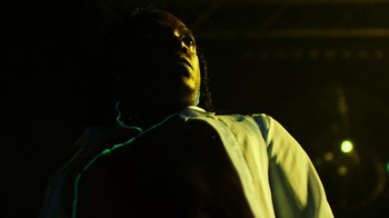 Movie still from “Brodinski - Master Section” (2020), directed by Matilda Finn – Extreme Close Up shot, Low angle