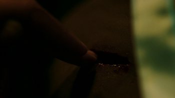 Movie still from “Brodinski - Master Section” (2020), directed by Matilda Finn – Extreme Close Up shot, Overhead angle