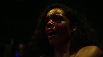 Movie still from “Brodinski - Master Section” (2020), directed by Matilda Finn – Extreme Close Up shot, Low angle