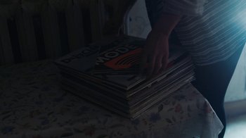 Movie still from “Depeche Mode (Trailer) - Spirits in the Forest” (2019), directed by Pasqual Gutierrez – Medium shot, Overhead angle