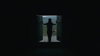 Movie still from “Depeche Mode (Trailer) - Spirits in the Forest” (2019), directed by Pasqual Gutierrez – Wide shot, Low angle