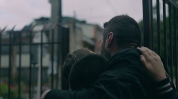 Movie still from “Depeche Mode (Trailer) - Spirits in the Forest” (2019), directed by Pasqual Gutierrez – Extreme Close Up shot, Over the shoulder angle