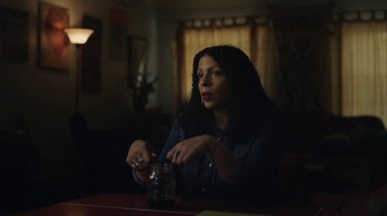 Movie still from “Depeche Mode (Trailer) - Spirits in the Forest” (2019), directed by Pasqual Gutierrez – Close Up shot, Over the shoulder angle