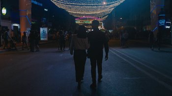 Movie still from “Depeche Mode (Trailer) - Spirits in the Forest” (2019), directed by Pasqual Gutierrez – Medium shot, Low angle