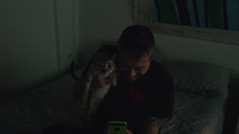 Movie still from “Depeche Mode (Trailer) - Spirits in the Forest” (2019), directed by Pasqual Gutierrez – Medium shot, High angle