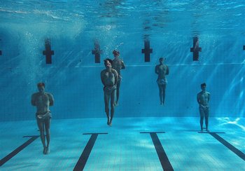 Movie still from “Låpsley - My Love Was Like The Rain” (2019), directed by Camille Summers-Valli – Extreme Wide shot, Overhead angle