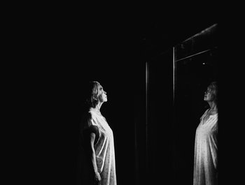 Movie still from “Alaskan Tapes - And, We Disappear” (2019), directed by Meredith Hama-Brown – Medium shot, Low angle