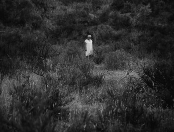 Movie still from “Alaskan Tapes - And, We Disappear” (2019), directed by Meredith Hama-Brown – Extreme Wide shot, High angle