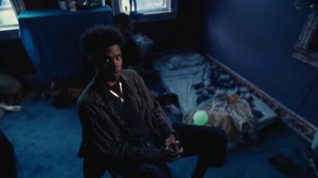 Movie still from “Jurdan Bryant - Words for Thomas” (2019), directed by Alonzo Hellerbach – Medium shot, High angle