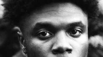 Movie still from “Jurdan Bryant - Words for Thomas” (2019), directed by Alonzo Hellerbach – Extreme Close Up shot, Low angle