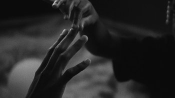 Movie still from “Jurdan Bryant - Words for Thomas” (2019), directed by Alonzo Hellerbach – Extreme Close Up shot, Low angle