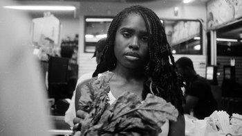 Movie still from “Jurdan Bryant - Words for Thomas” (2019), directed by Alonzo Hellerbach – Close Up shot, Low angle
