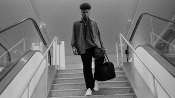 Movie still from “Jurdan Bryant - Words for Thomas” (2019), directed by Alonzo Hellerbach – Wide shot, Low angle