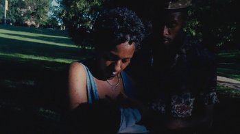 Movie still from “Jurdan Bryant - Words for Thomas” (2019), directed by Alonzo Hellerbach – Medium shot, High angle