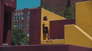 Movie still from “Jurdan Bryant - Words for Thomas” (2019), directed by Alonzo Hellerbach – Extreme Wide shot, Low angle