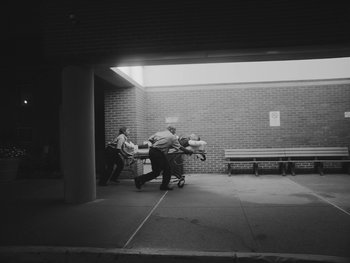 Movie still from “MorMor - Some Place Else” (2019), directed by rubberband. – Wide shot, Low angle