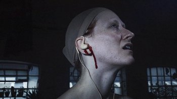 Movie still from “Apparat - Heroist” (2019), directed by Matilda Finn – Extreme Close Up shot, Low angle