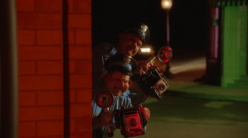 Movie still from “A$AP Rocky - Babushka Boi” (2019), directed by Nadia Lee Cohen – Medium shot, Low angle