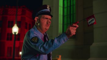 Movie still from “A$AP Rocky - Babushka Boi” (2019), directed by Nadia Lee Cohen – Close Up shot, Low angle