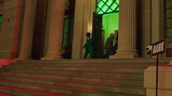 Movie still from “A$AP Rocky - Babushka Boi” (2019), directed by Nadia Lee Cohen – Extreme Wide shot, Low angle