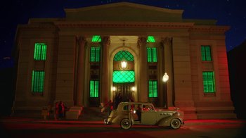 Movie still from “A$AP Rocky - Babushka Boi” (2019), directed by Nadia Lee Cohen – Extreme Wide shot, Low angle