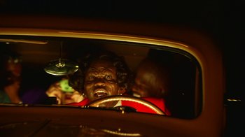 Movie still from “A$AP Rocky - Babushka Boi” (2019), directed by Nadia Lee Cohen – Close Up shot, Low angle