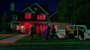 Movie still from “A$AP Rocky - Babushka Boi” (2019), directed by Nadia Lee Cohen – Extreme Wide shot, Low angle