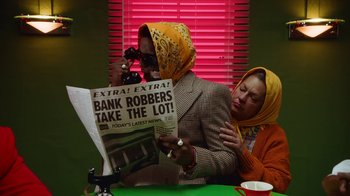 Movie still from “A$AP Rocky - Babushka Boi” (2019), directed by Nadia Lee Cohen – Medium shot, High angle