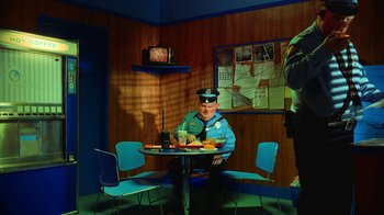 Movie still from “A$AP Rocky - Babushka Boi” (2019), directed by Nadia Lee Cohen – Wide shot, High angle