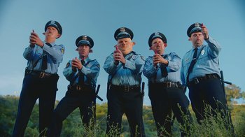 Movie still from “A$AP Rocky - Babushka Boi” (2019), directed by Nadia Lee Cohen – Medium shot, Low angle