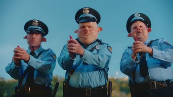 Movie still from “A$AP Rocky - Babushka Boi” (2019), directed by Nadia Lee Cohen – Medium shot, Low angle