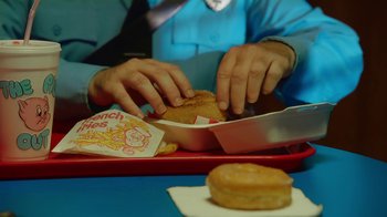 Movie still from “A$AP Rocky - Babushka Boi” (2019), directed by Nadia Lee Cohen – Extreme Close Up shot, Overhead angle