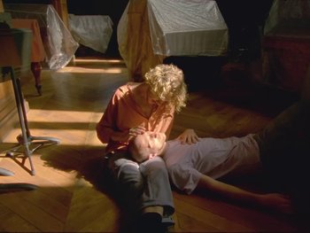 Movie still from “Sam Fender - Will We Talk?” (2019), directed by Vincent Haycock – Medium shot, High angle
