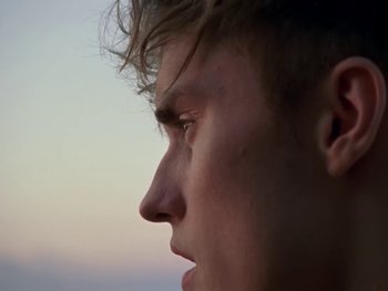 Movie still from “Sam Fender - Will We Talk?” (2019), directed by Vincent Haycock – Extreme Close Up shot, Low angle