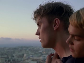Movie still from “Sam Fender - Will We Talk?” (2019), directed by Vincent Haycock – Close Up shot, Low angle
