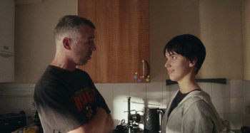 Movie still from “Stereophonics - Fly Like An Eagle” (2019), directed by Charlotte Regan – Medium shot, Over the shoulder angle